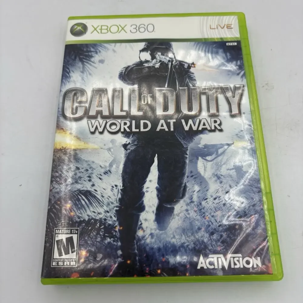 Microsoft Xbox 360 Video Game Call of Duty World at War Live w Manual Activision